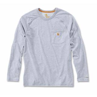 Carhartt Force Cotton Long Sleeve T-Shirt - heather grey - S
