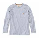 Carhartt Force Cotton Long Sleeve T-Shirt - heather grey - XL