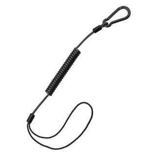 Aliens Spiral Cable 6 mm - Mini Carabiner and Loop - black