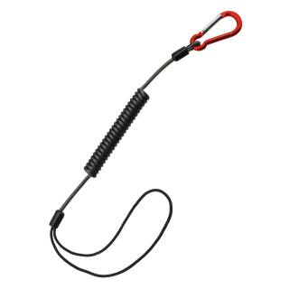 Aliens Spiral Cable 6 mm - Mini Carabiner and Loop - red