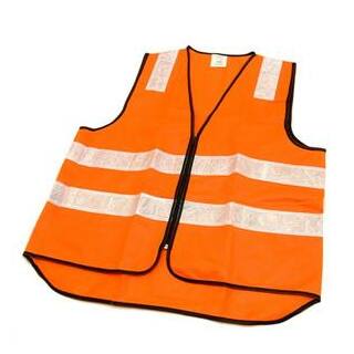 Roadie Warnweste mit Reflektorstreifen & Reissverschluss - orange