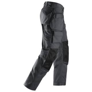 Snickers Rip-Stop Floorlayer Holster Pocket Trousers - steel grey-black - 100| W36/L30