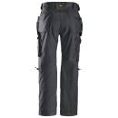 Snickers Rip-Stop Floorlayer Holster Pocket Trousers - steel grey-black - 104| W38/L30
