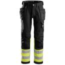 Snickers High-Vis Holster Pocket Trousers Cotton Class 1