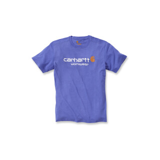 Carhartt Core Logo Short Sleeve T-Shirt - tidal blue heather - XS