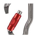 Petzl Vertigo Aluminium-Karabiner - Twistlock - grau-rot