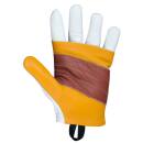BEAL Rappel Lederhandschuh mit verstärkten Handflächen - weiss-orange - S