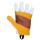 BEAL Rappel Lederhandschuh mit verstärkten Handflächen - weiss-orange - S