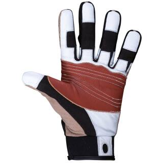 Beal Rope Tech Leather-Stretch gloves with reinforced palms - white-black - S