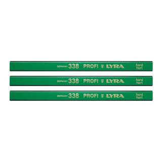 Lyra Zimmermannsstift 338 Black Edge 18 cm hart - 3 Pack
