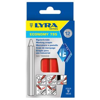 Lyra Economy 795 Marking crayon 110 mm x 11 mm - red 12 pcs