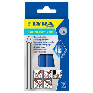 Lyra Economy 795 Signierkreide 110 mm x 11 mm - blau 12 Stck