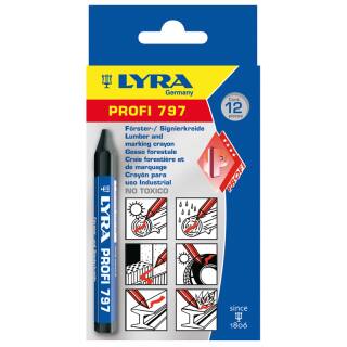 Lyra Lumber & marking chalk 120 mm x 12 mm - black 12 pcs