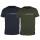 Dunderdon T4 T-Shirt with logo 2-Pack - navy/oliv - XXXL