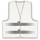 Roadie safety vest with reflective stripes & velcro white M/L
