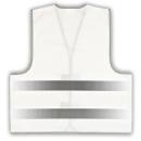 Roadie safety vest with reflective stripes & velcro white XL/XXL