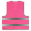 Roadie Warnweste mit Reflektorstreifen & Klettverschluss - pink/magenta - M/L