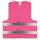 Roadie Warnweste mit Reflektorstreifen & Klettverschluss - pink/magenta - M/L