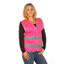 Roadie safety vest with reflective stripes & velcro pink/magenta XL/XXL