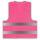 Roadie safety vest with reflective stripes & velcro pink/magenta XL/XXL