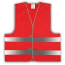 Roadie safety vest with reflective stripes & velcro red M/L