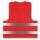 Roadie Warnweste mit Reflektorstreifen & Klettverschluss - rot - XL/XXL