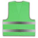 Roadie safety vest with reflective stripes & velcro green XL/XXL