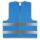 Roadie safety vest with reflective stripes & velcro blue M/L