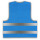 Roadie Warnweste mit Reflektorstreifen & Klettverschluss - blau - M/L
