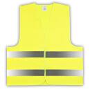 Roadie safety vest with reflective stripes & velcro yellow XL/XXL