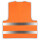 Roadie safety vest with reflective stripes & velcro orange XL/XXL
