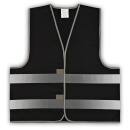 Roadie safety vest with reflective stripes & velcro black XL/XXL