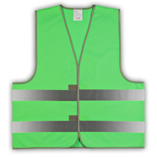 Roadie safety vest with reflective stripes & velcro green 3XL/4XL