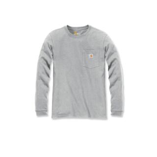 Carhartt Women Workwear Pocket Long Sleeve T-Shirt - heather grey - S