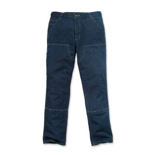 Carhartt Double Front Dungaree Jeans - ultra blue