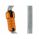 Petzl BmD Aluminium-Karabiner D-Form Triact-Lock - grau-orange