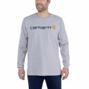 Carhartt Long Sleeve Emea Workwear Signature Graphic T-Shirt - Core Logo - heather grey - M