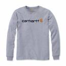 Carhartt Long Sleeve Emea Workwear Signature Graphic T-Shirt - Core Logo - heather grey - L