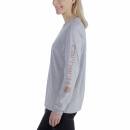 Carhartt Women Workwear Logo Long Sleeve T-Shirt - heather grey - XL