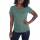 Carhartt Women Lockhart Graphic V-Neck T-Shirt - Ltd Edition - musk green heather nep - S
