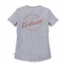 Carhartt Women Lockhart Graphic V-Neck T-Shirt - Ltd Edition - heather grey - S