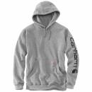 Carhartt Midweight Sleeve Logo Hooded Sweatshirt - heather grey/black - XL