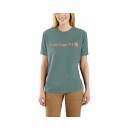 Carhartt Women Workwear Logo Short-Sleeve T-Shirt - fog green heather - S