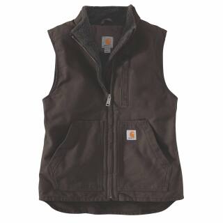 Carhartt Women Sherpa Lined Mock Neck Vest - dark brown - XL