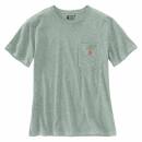 Carhartt Women Workwear Pocket Short Sleeve T-Shirt - leaf green snow heather - M