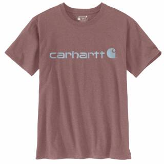 Carhartt Women Workwear Logo Short-Sleeve T-Shirt - raisin heather - L