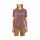 Carhartt Women Workwear Logo Short-Sleeve T-Shirt - raisin heather - L