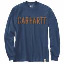 Carhartt Workwear Logo L/S T-Shirt - dark cobalt blue heather - L