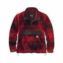Carhartt Relaxed Fit Fleece Pullover - oxblood plaid - M