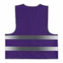 Roadie safety vest with reflective stripes & velcro - purple - M/L